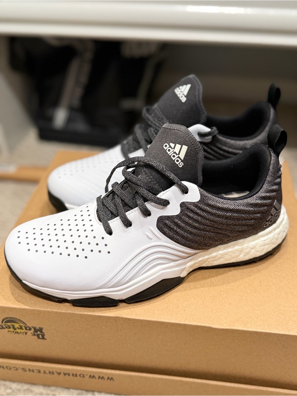 adidas White and Black Athletic Shoes